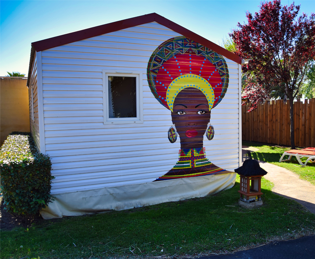 décoration mobilhome africaine